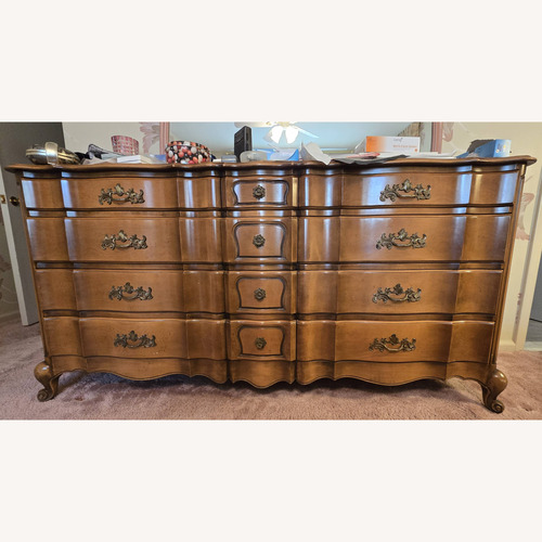 Used Sherwood Cherry French Provincial Style Dresser  for sale on AptDeco