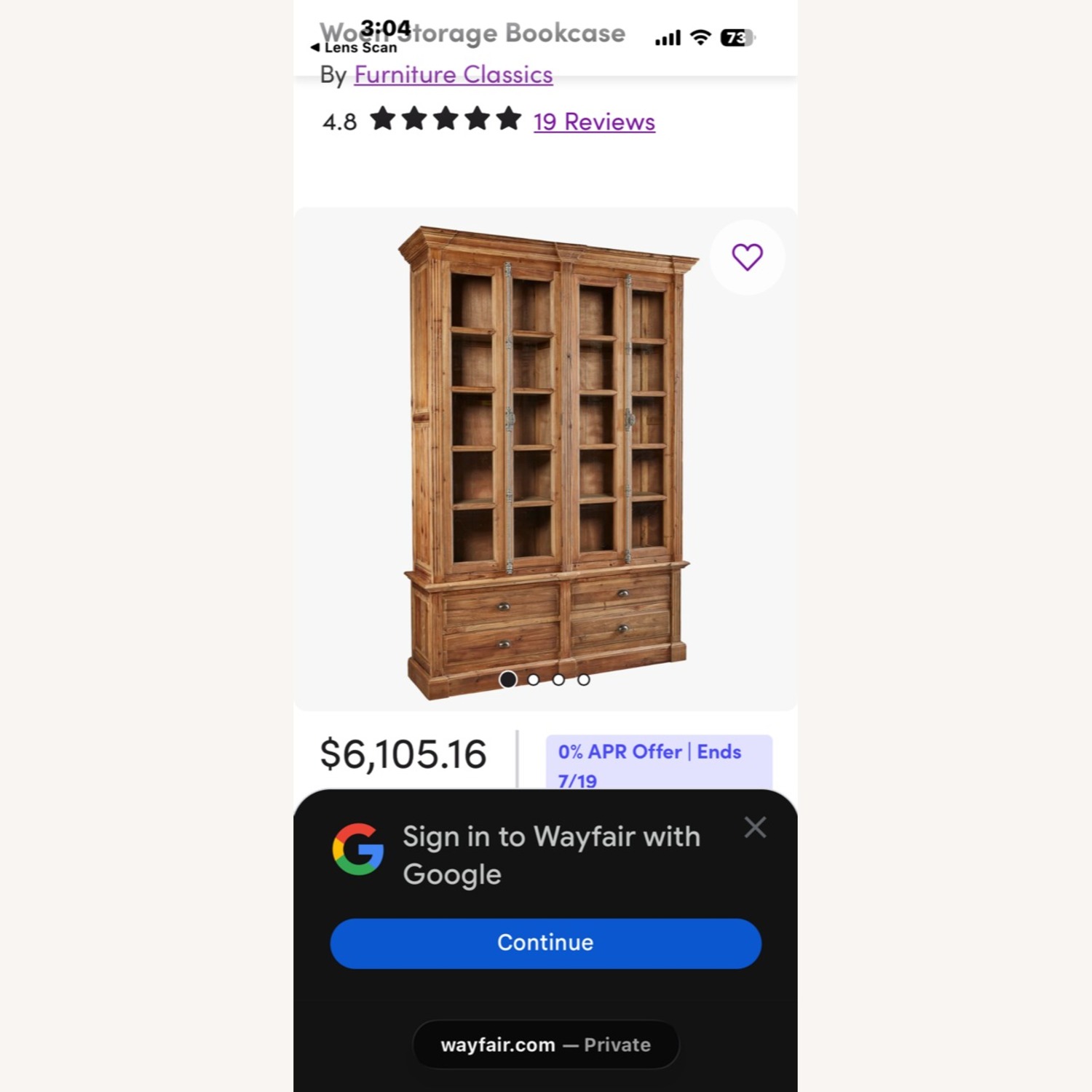 Solid Oak French Country Bookcase  - image-4