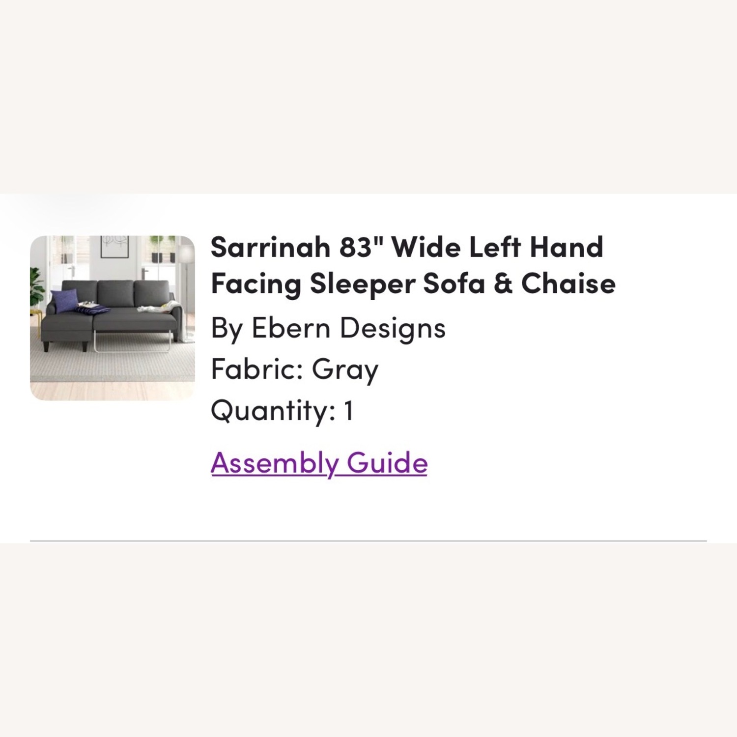 Wayfair Light Gray Sleeper Sofa - image-6