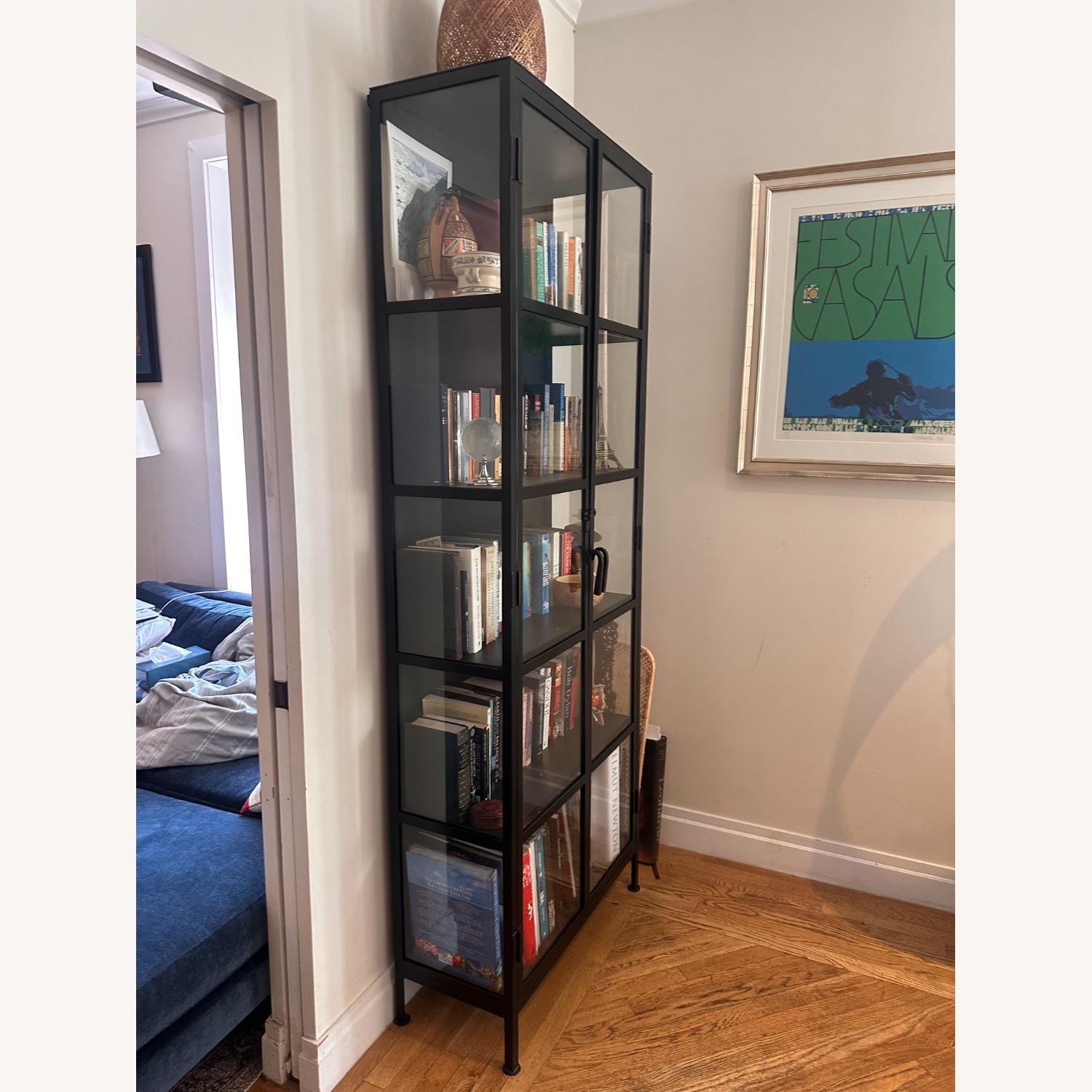 Modern Black Steel & Glass Display Cabinet - image-4