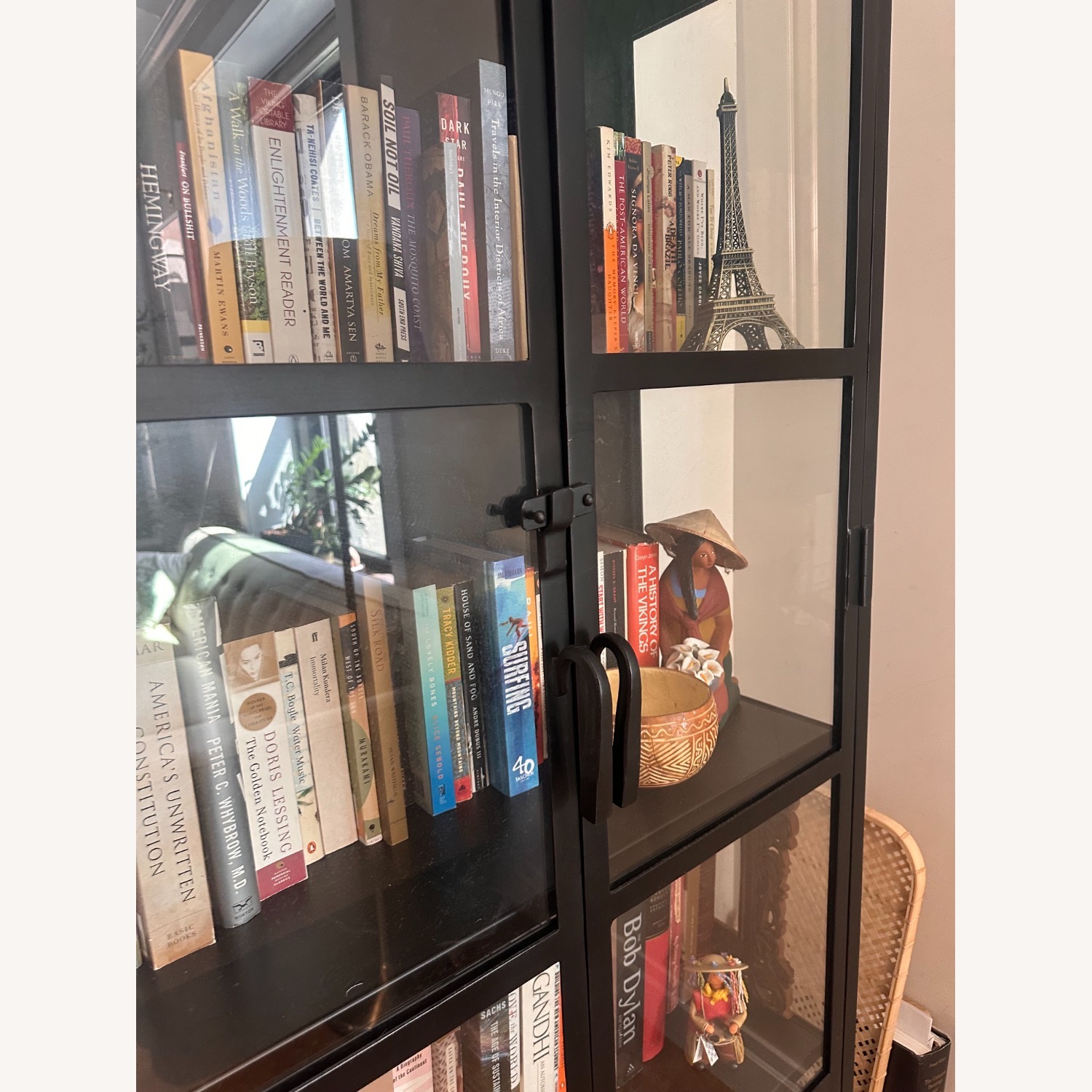 Modern Black Steel & Glass Display Cabinet - image-3
