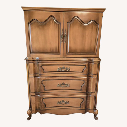 Used Vintage/Antique Finds Dark Brown Wood Dresser for sale on AptDeco