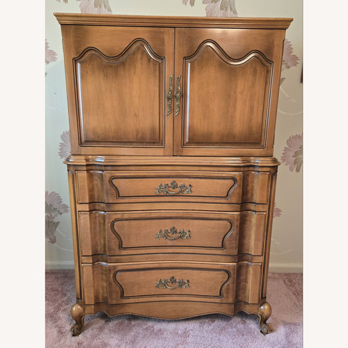 Used Vintage/Antique Finds Dark Brown Wood Dresser for sale on AptDeco