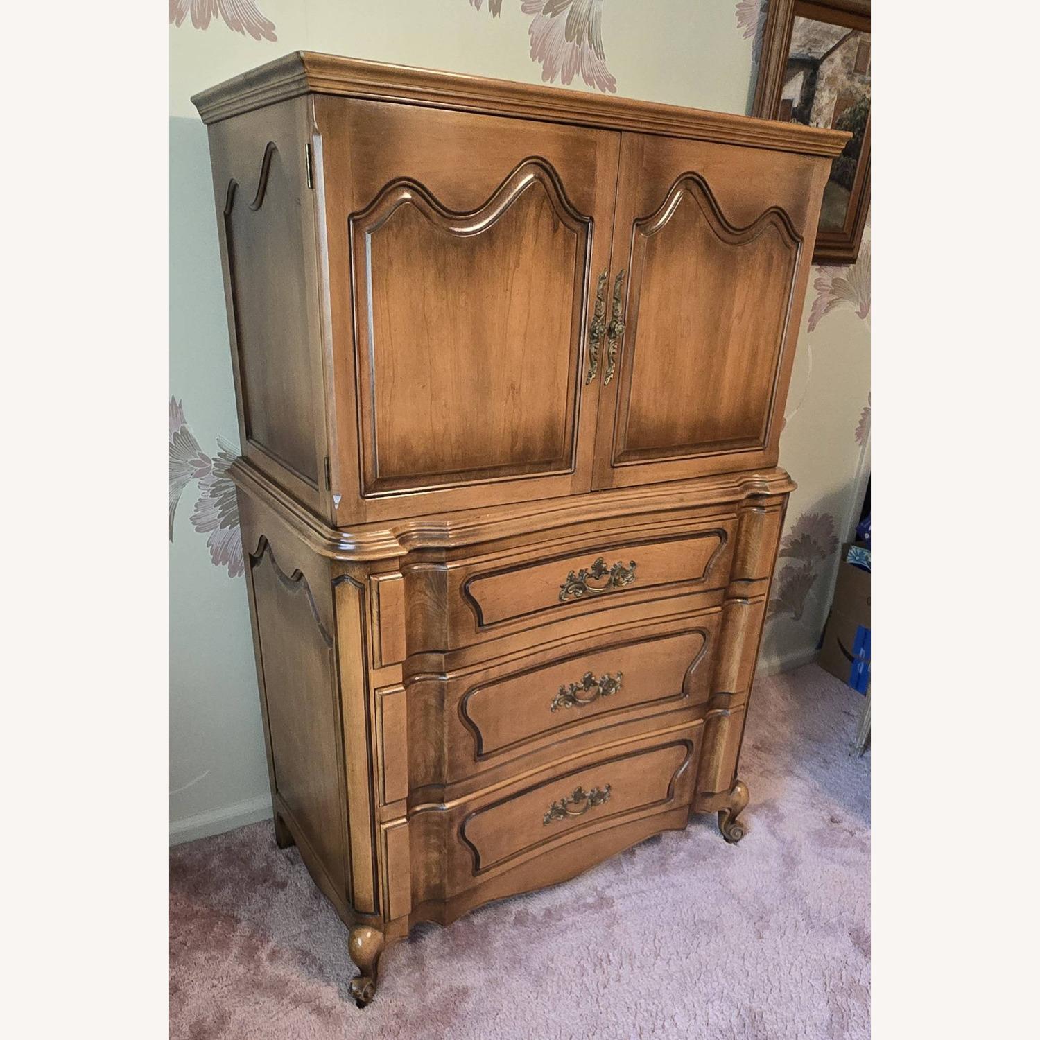Vintage/Antique Finds Dark Brown Wood Dresser - image-2
