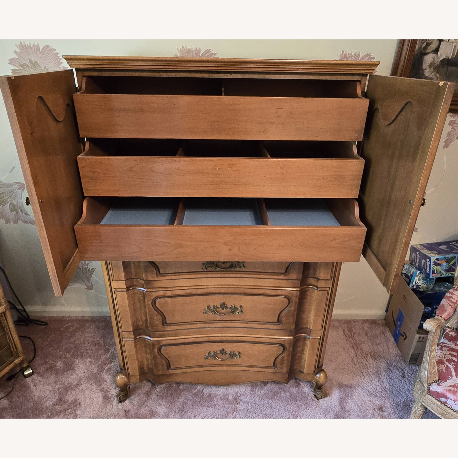 Vintage/Antique Finds Dark Brown Wood Dresser - image-3