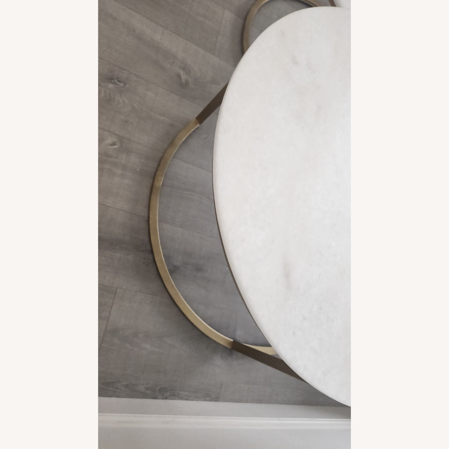 Real Marble Golden Round Coffee Tables - image-14