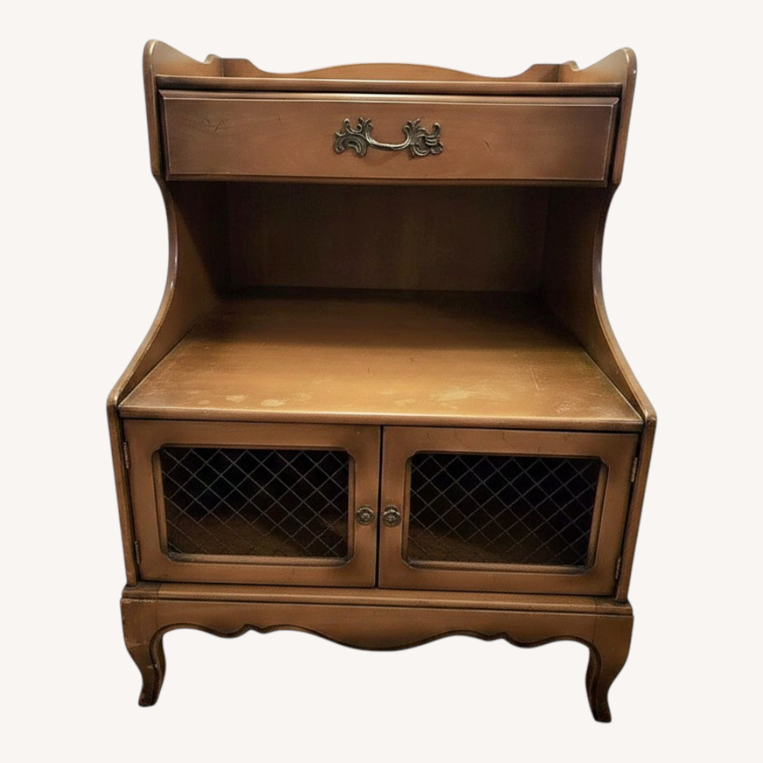 Vintage/Antique Finds Dark Brown Wood Nightstand - image-0