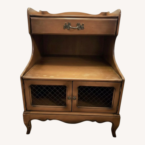 Used Vintage/Antique Finds Dark Brown Wood Nightstand for sale on AptDeco