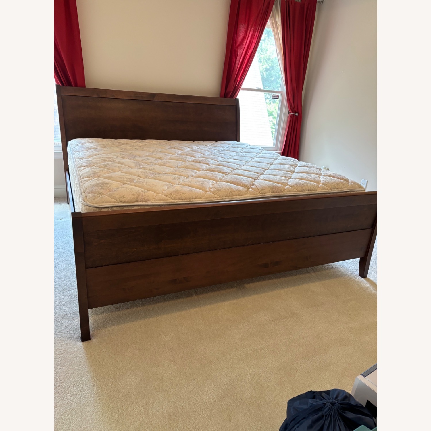 Baronet Dark Brown Wood King Bed - image-1