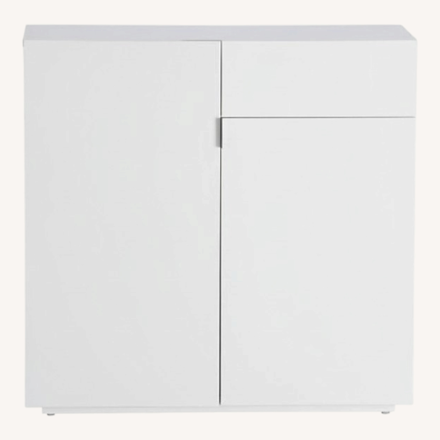 CB2 Swing Gloss White Mini Bar Cabinet - image-0