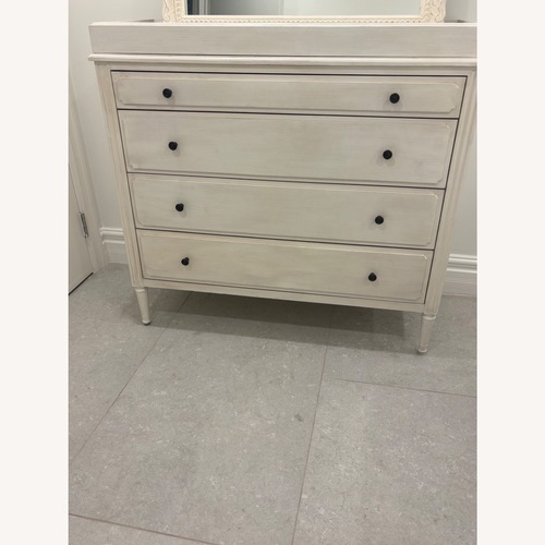 Used Restoration Hardware Baby & Child White Dresser with Matching Topper for sale on AptDeco