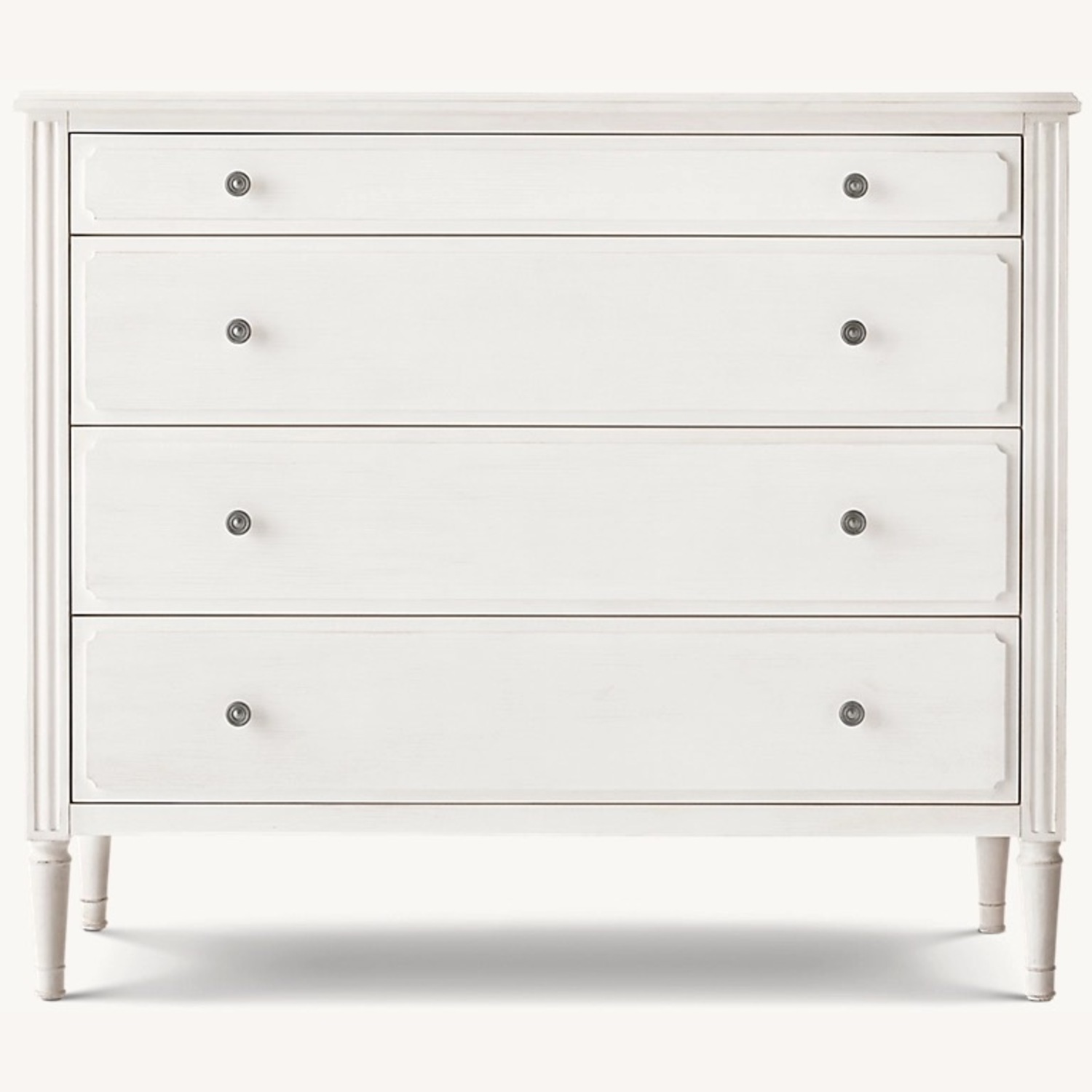Restoration Hardware Baby & Child White Dresser with Matching Topper - image-0