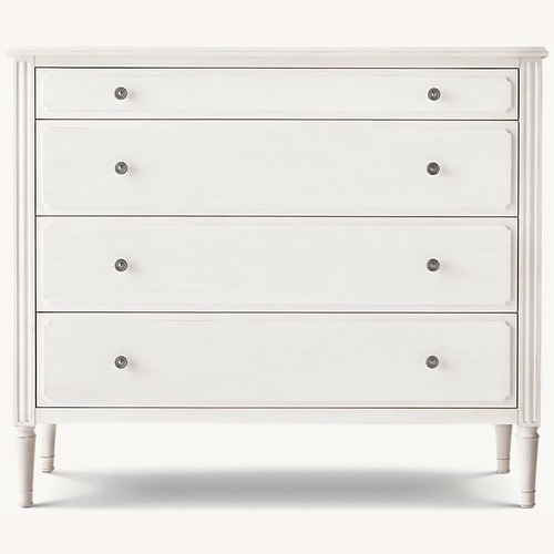 Used  Restoration Hardware Baby & Child White Dresser with Matching Topper for sale on AptDeco