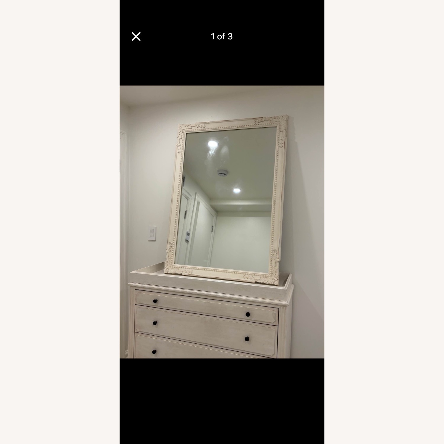 Restoration Hardware Baby & Child White Dresser with Matching Topper - image-3