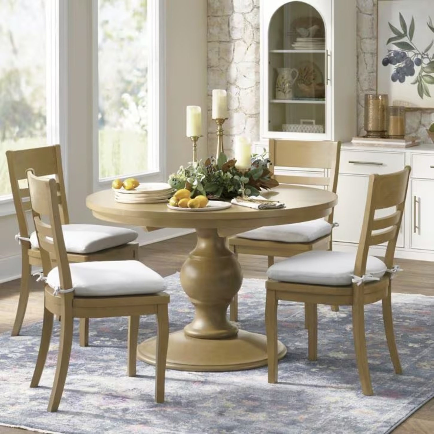 Grandin Road Light Brown Wood Dining Set - image-5