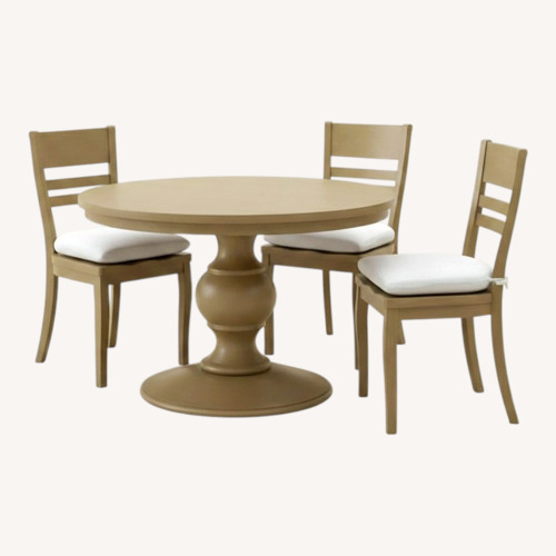 Used Grandin Road Light Brown Wood Dining Set for sale on AptDeco