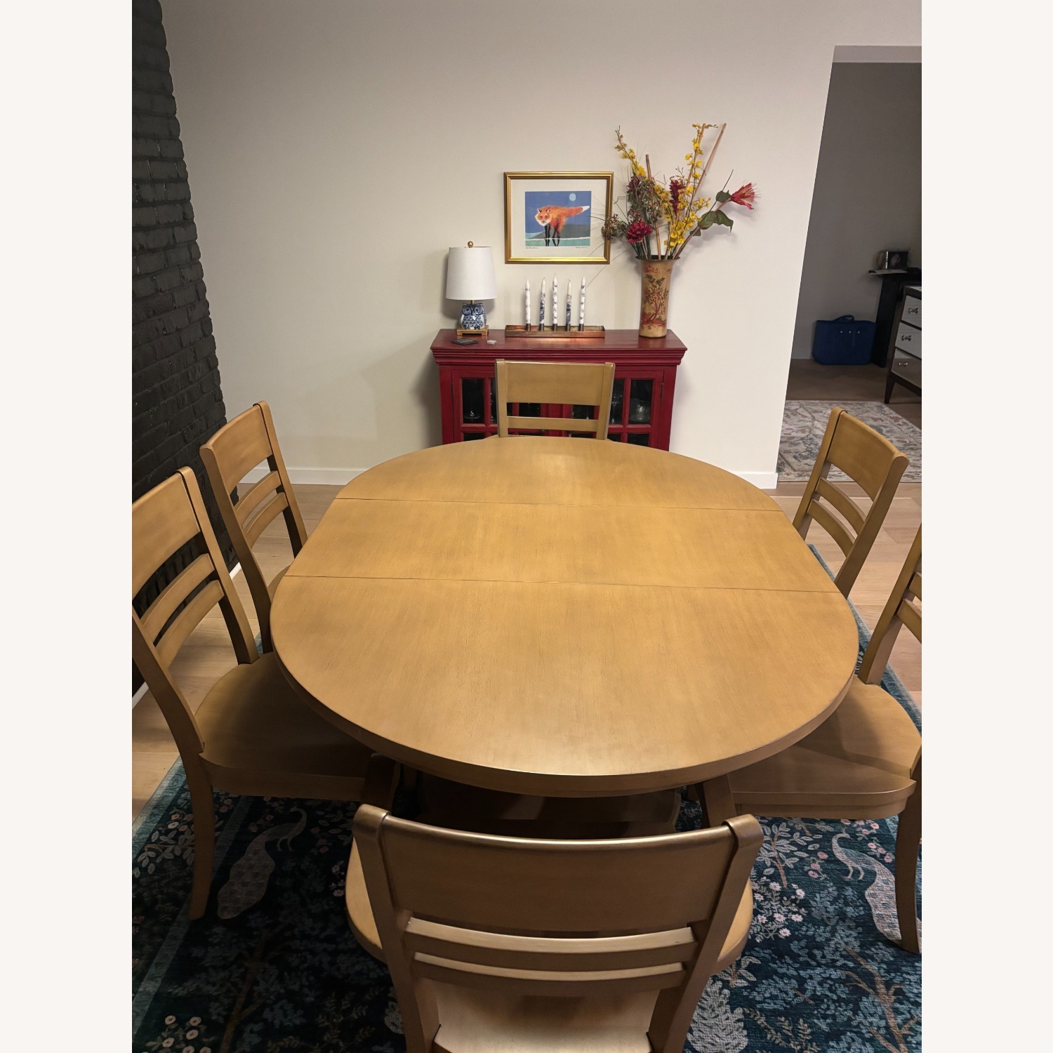 Grandin Road Light Brown Wood Dining Set - image-2
