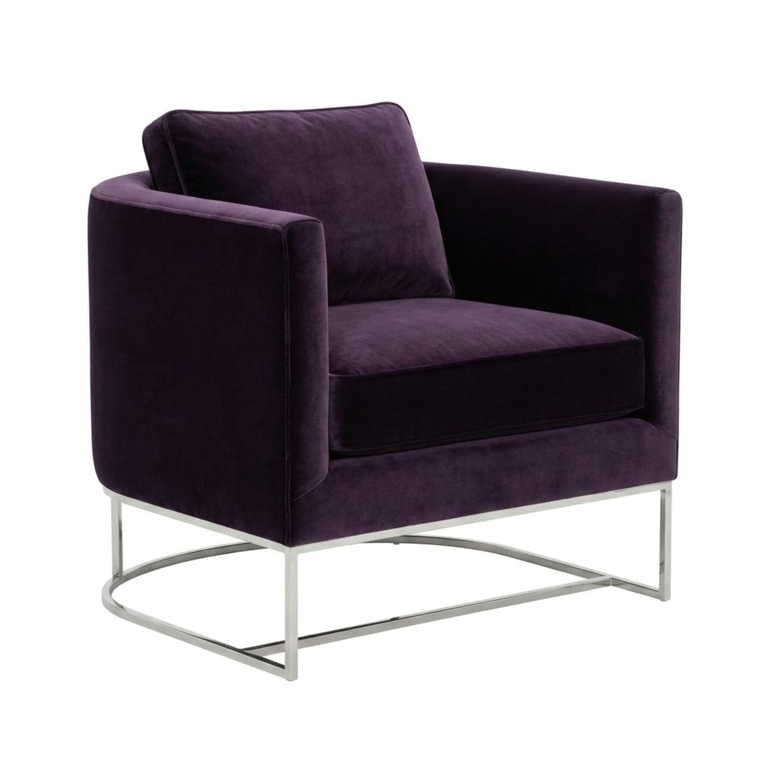Bernhardt Purple Velvet Accent Chair - image-4