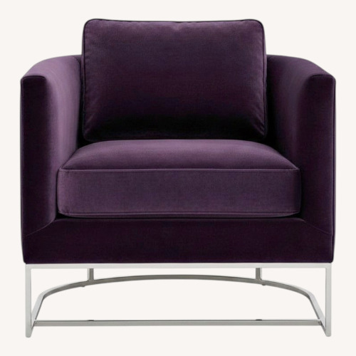 Used Bernhardt Purple Velvet Accent Chair for sale on AptDeco