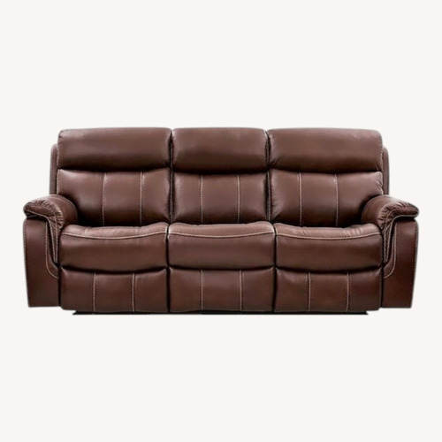 Used Armen Living Dark Brown Leather 3+ Seater Sofa for sale on AptDeco