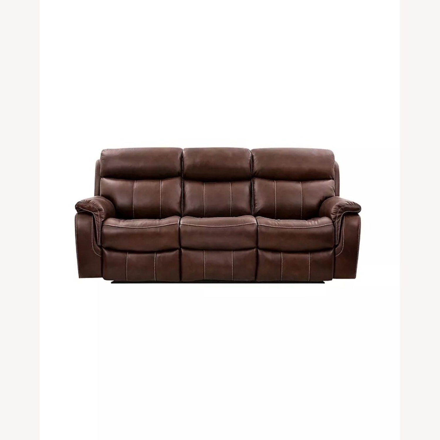 Armen Living Dark Brown Leather 3+ Seater Sofa - image-5