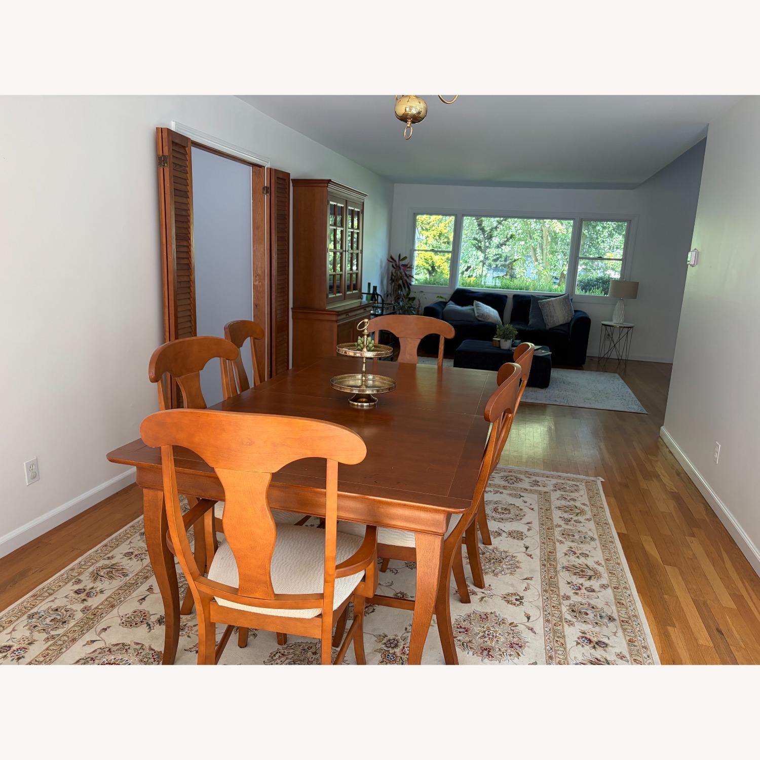 The Door Store 7pc Wood Dining Set W Leaf - image-3