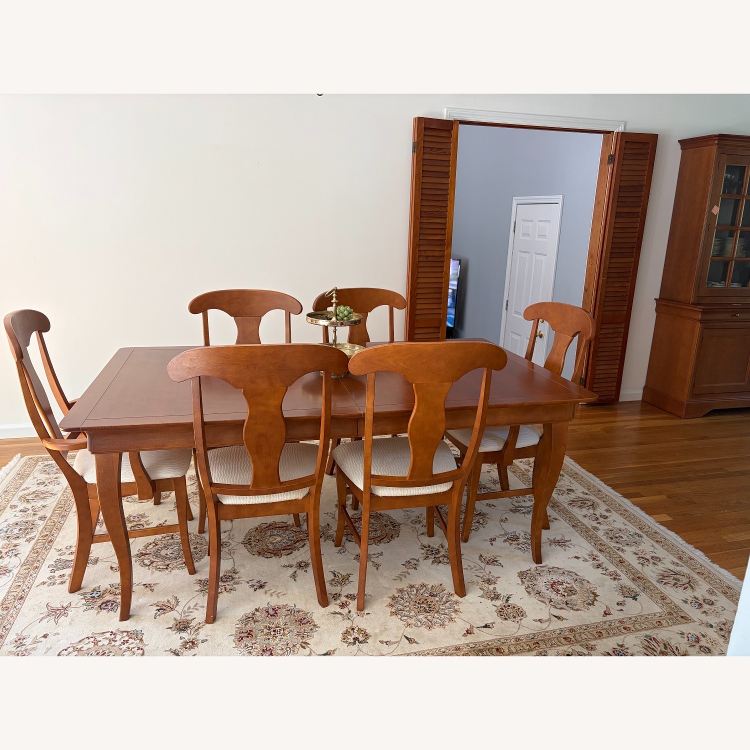 The Door Store 7pc Wood Dining Set W Leaf - image-2