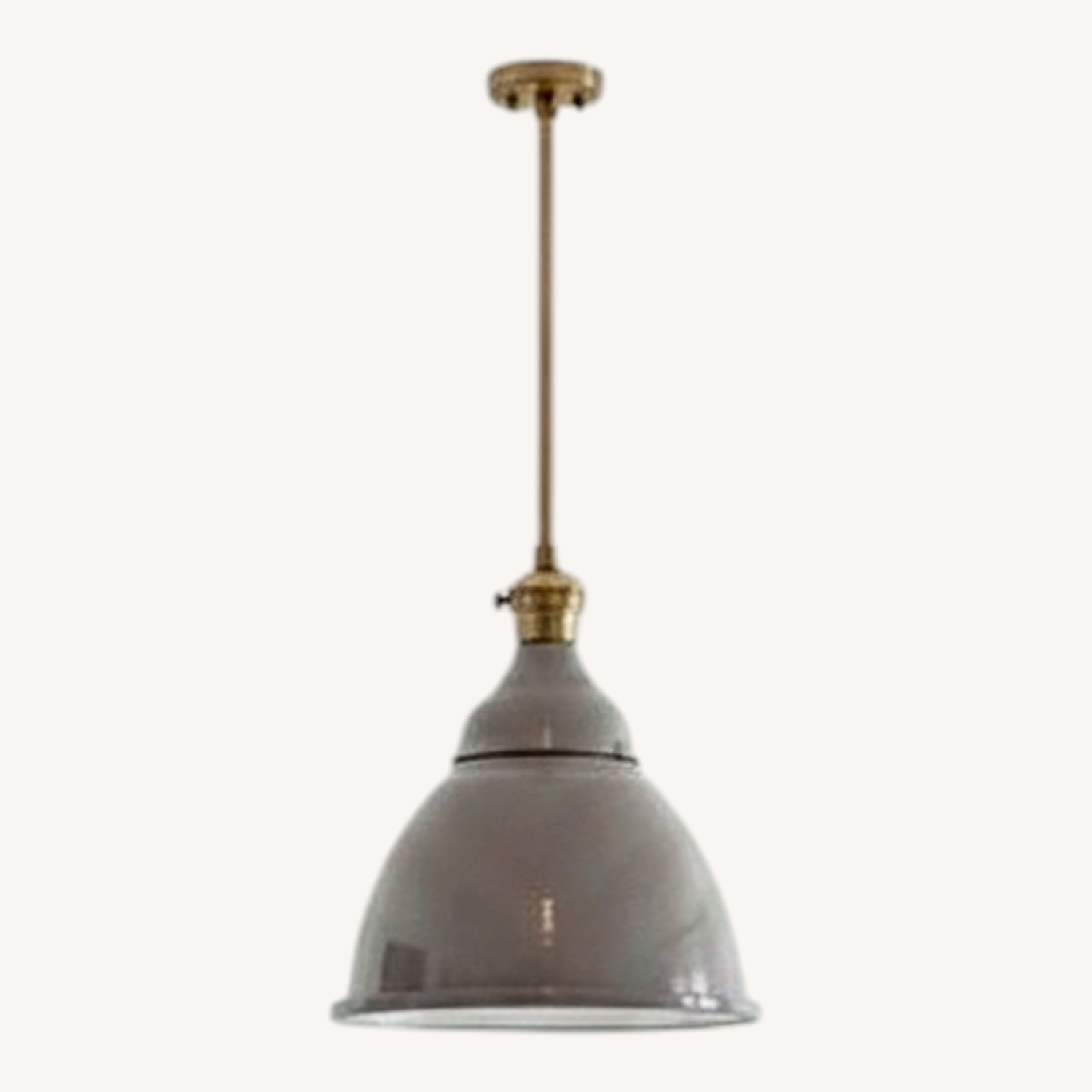 Restoration Hardware White Metal & Gold Chandelier - image-0