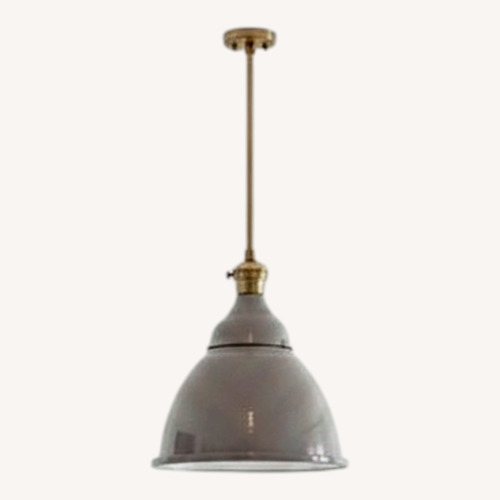 Used Restoration Hardware White Metal & Gold Chandelier for sale on AptDeco
