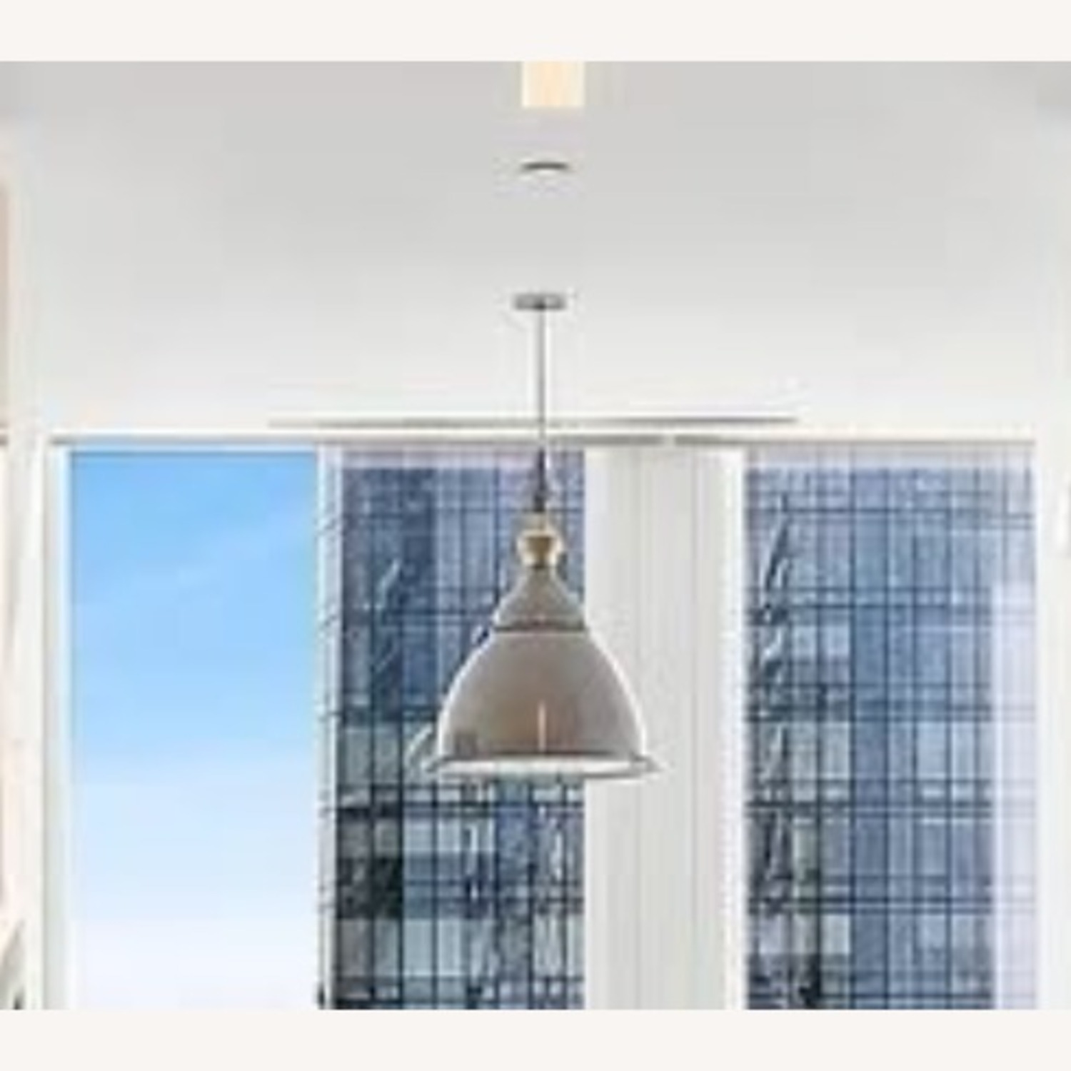 Restoration Hardware White Metal & Gold Chandelier - image-3