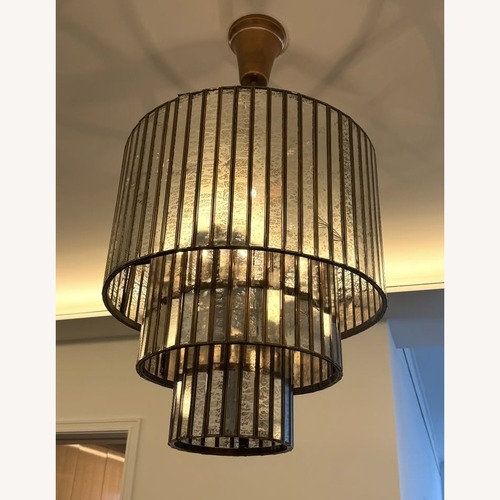 Used Restoration Hardware Gold Glass Ceiling Lamp for sale on AptDeco