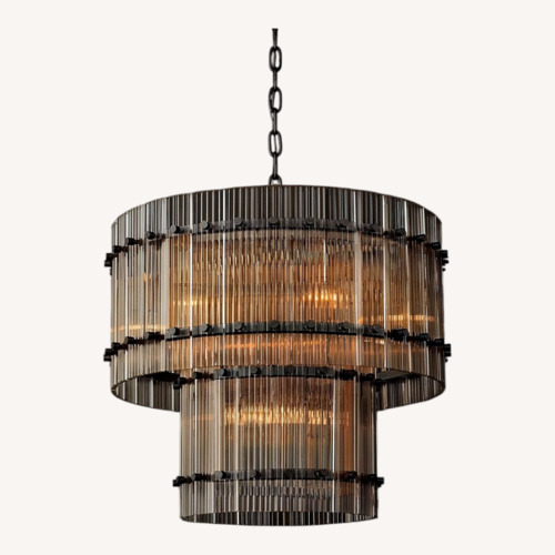 Used Restoration Hardware Gold Glass Ceiling Lamp for sale on AptDeco