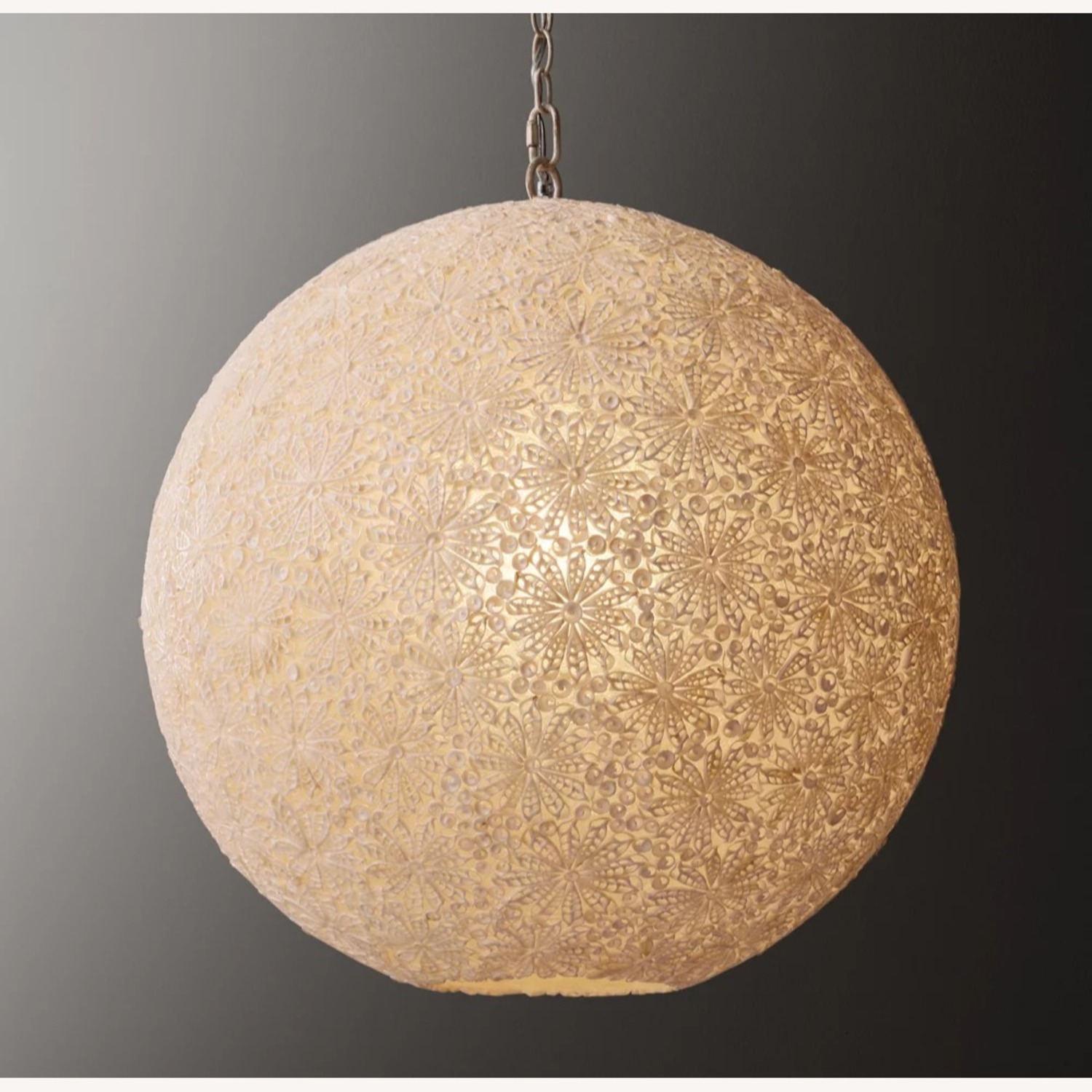 Restoration Hardware White Ayla Large Pendant - image-2