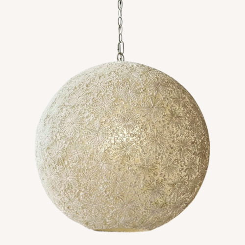 Used Restoration Hardware White Ayla Large Pendant for sale on AptDeco