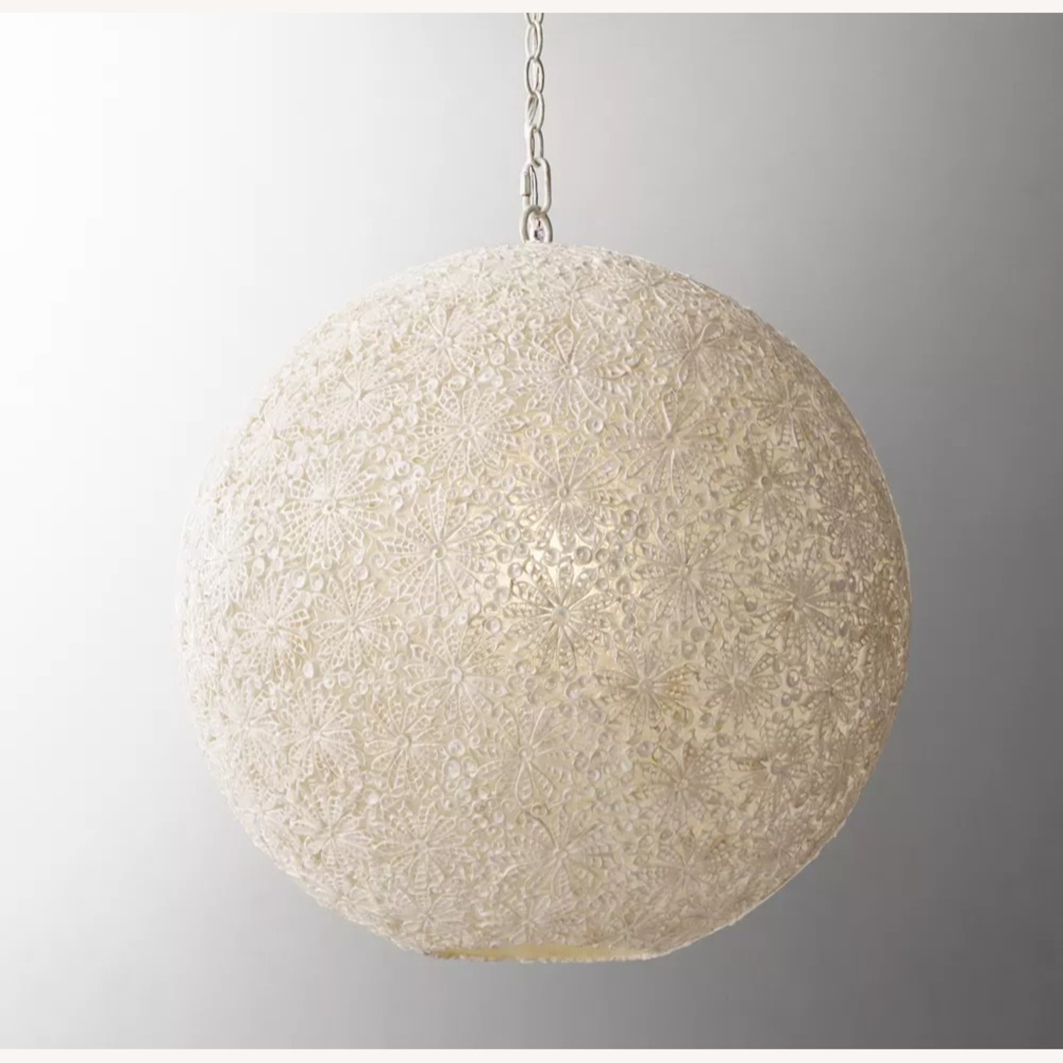 Restoration Hardware White Ayla Large Pendant - image-1