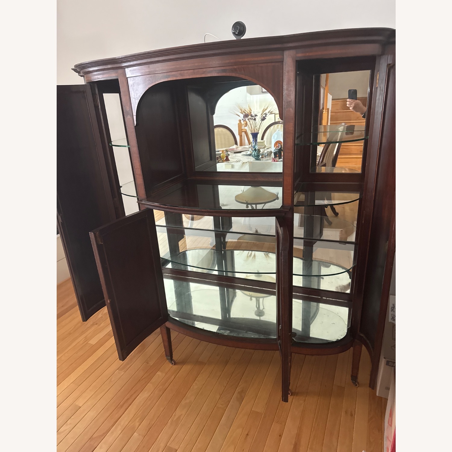Vintage/Antique Finds Dark Brown Wood Sideboard - image-1