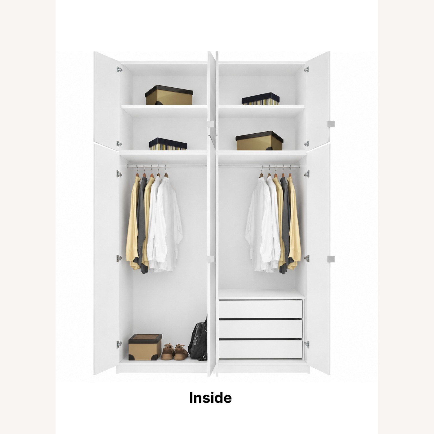 Contempo Space Mirrored Wardrobe - image-1