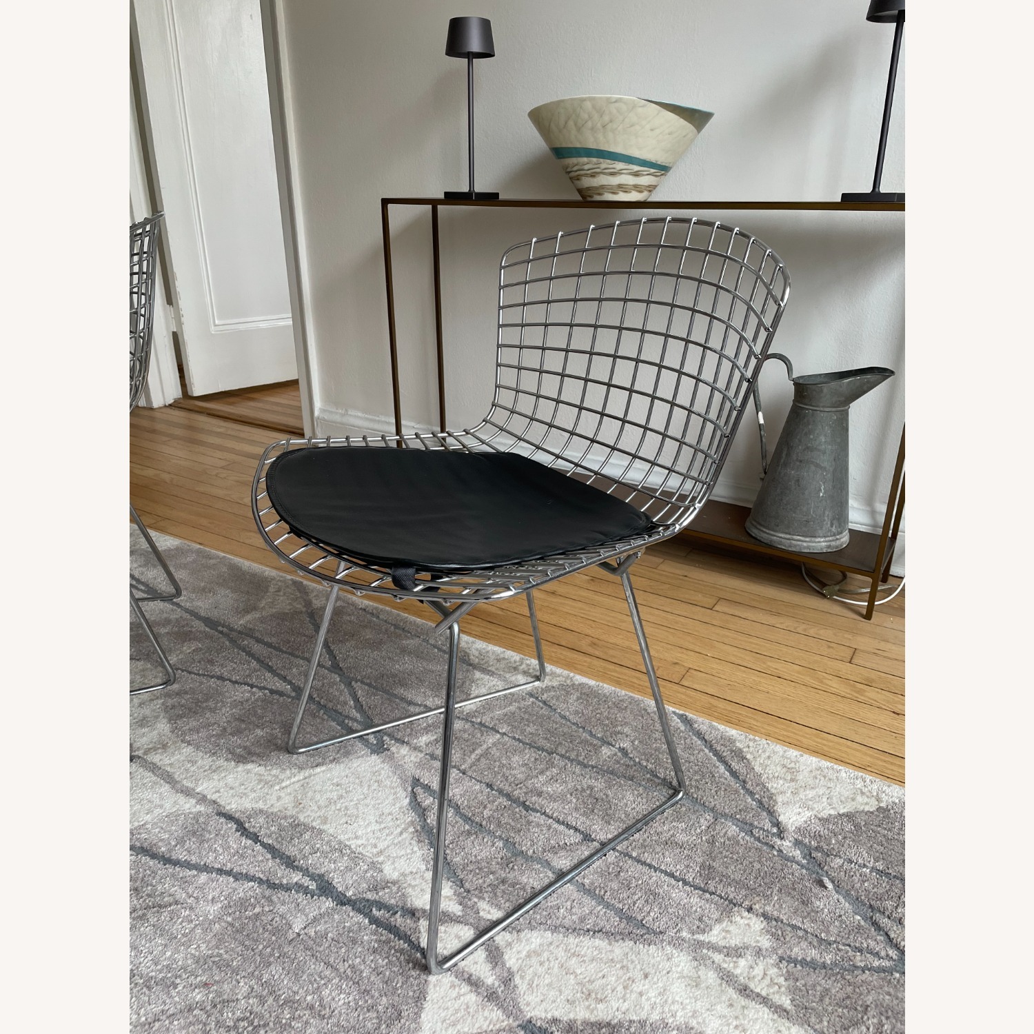 Bertoia Silver Metal Dining Chairs - image-4