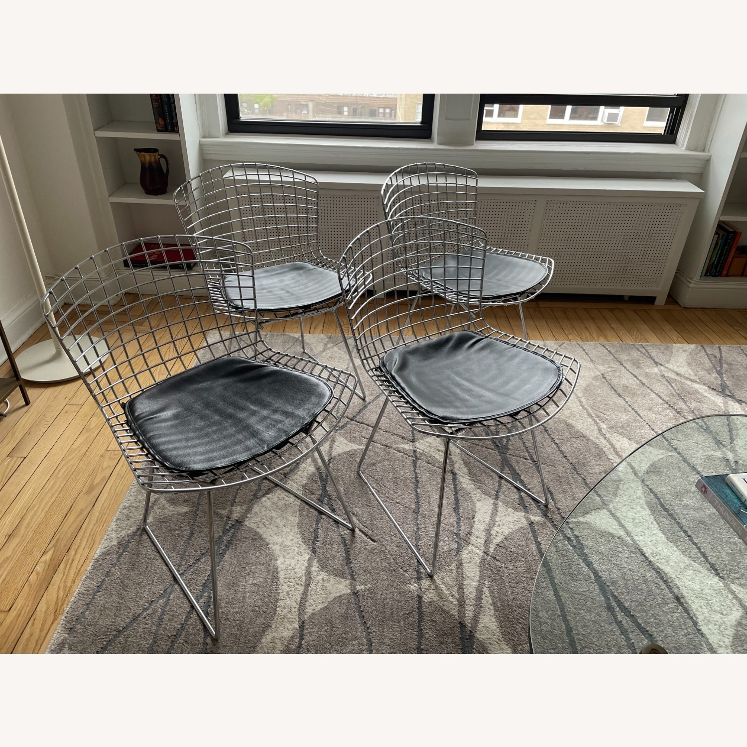 Bertoia Silver Metal Dining Chairs - image-2