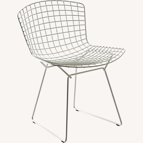 Used Bertoia Silver Metal Dining Chairs for sale on AptDeco