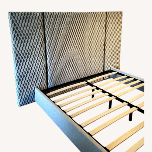 Used UK-Sourced Vintage Padded Headboard for sale on AptDeco