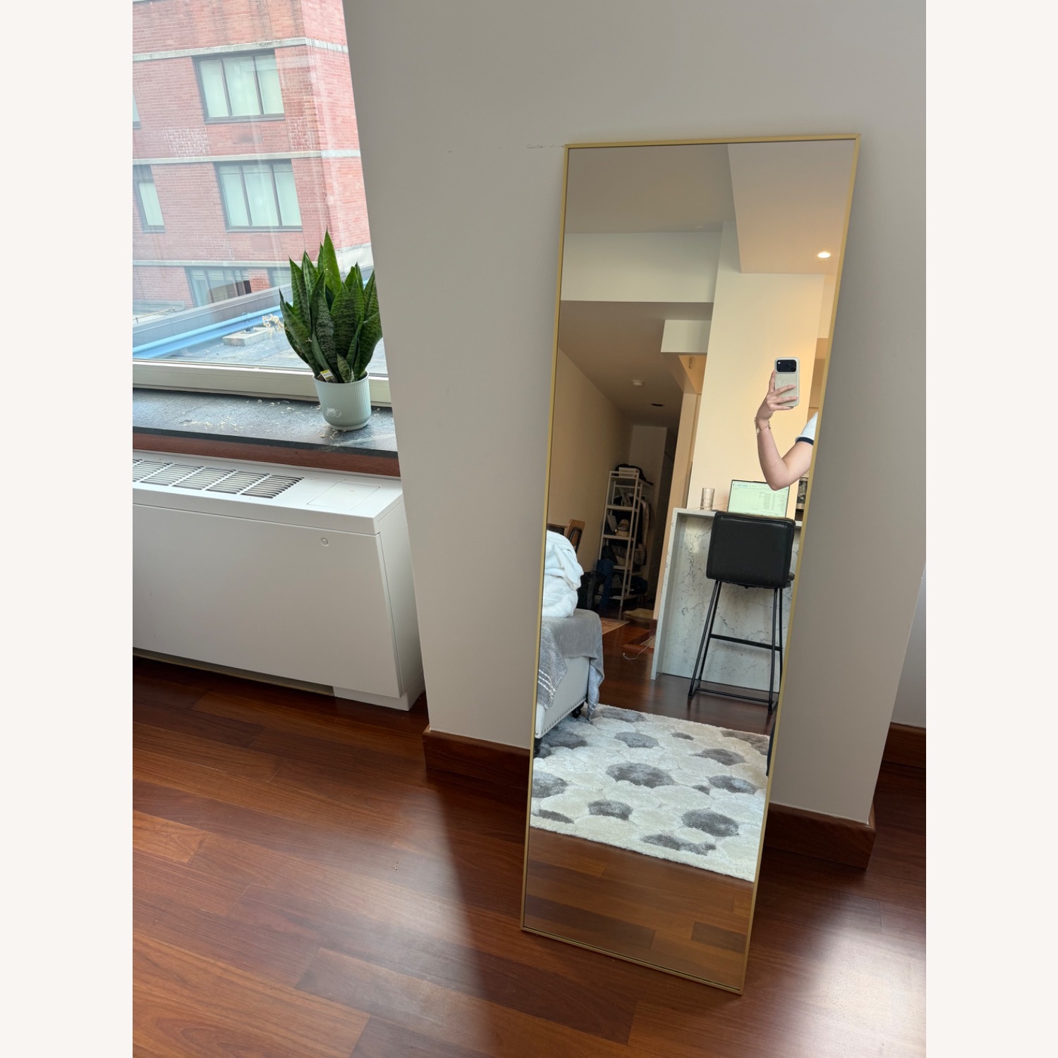 Wayfair Gold Glass Floor Mirror - image-1