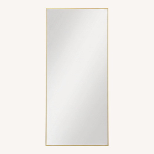 Used Wayfair Gold Glass Floor Mirror for sale on AptDeco