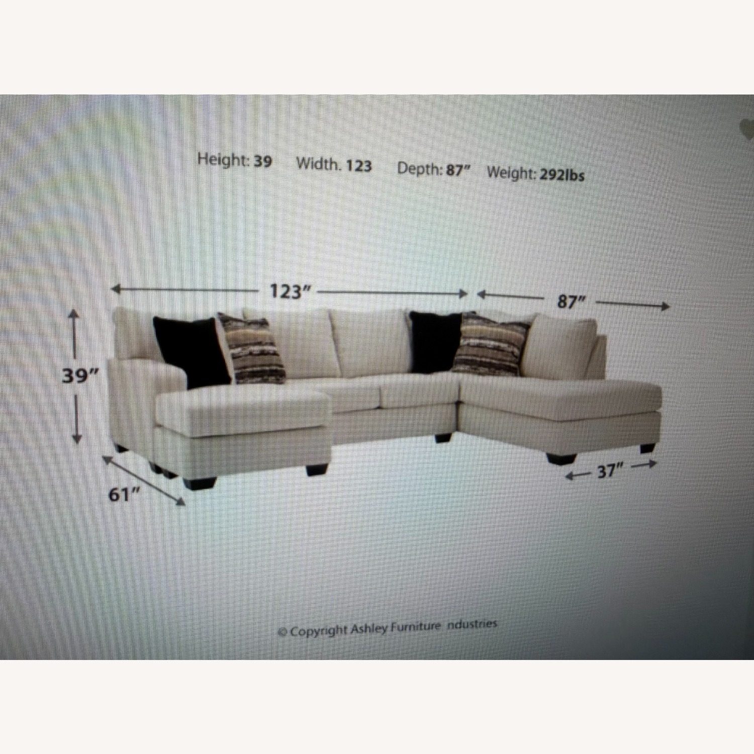Ashley Furniture Cambri Light Gray 2 Piece Sectional - image-6