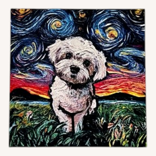 Used Wayfair Maltipoo Painting Print for sale on AptDeco