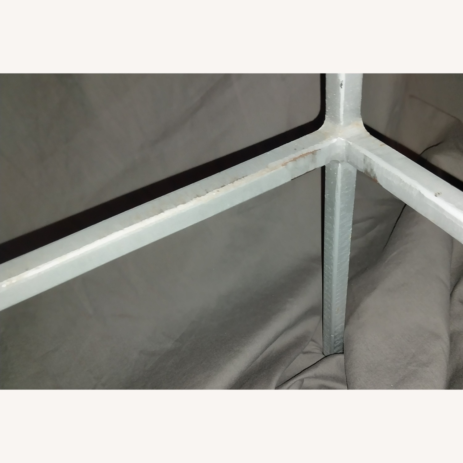 Silver Glass Nesting Tables Set of 2 - image-10