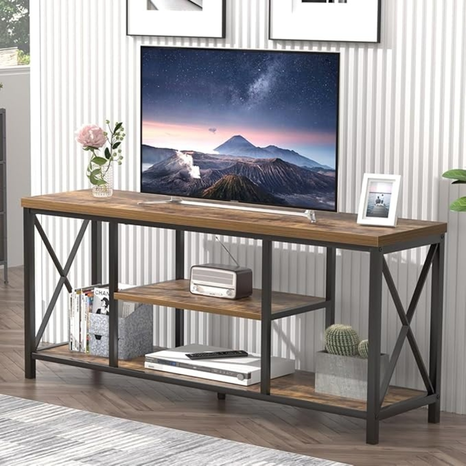 Wayfair Dark Brown Wood Media Storage - image-4