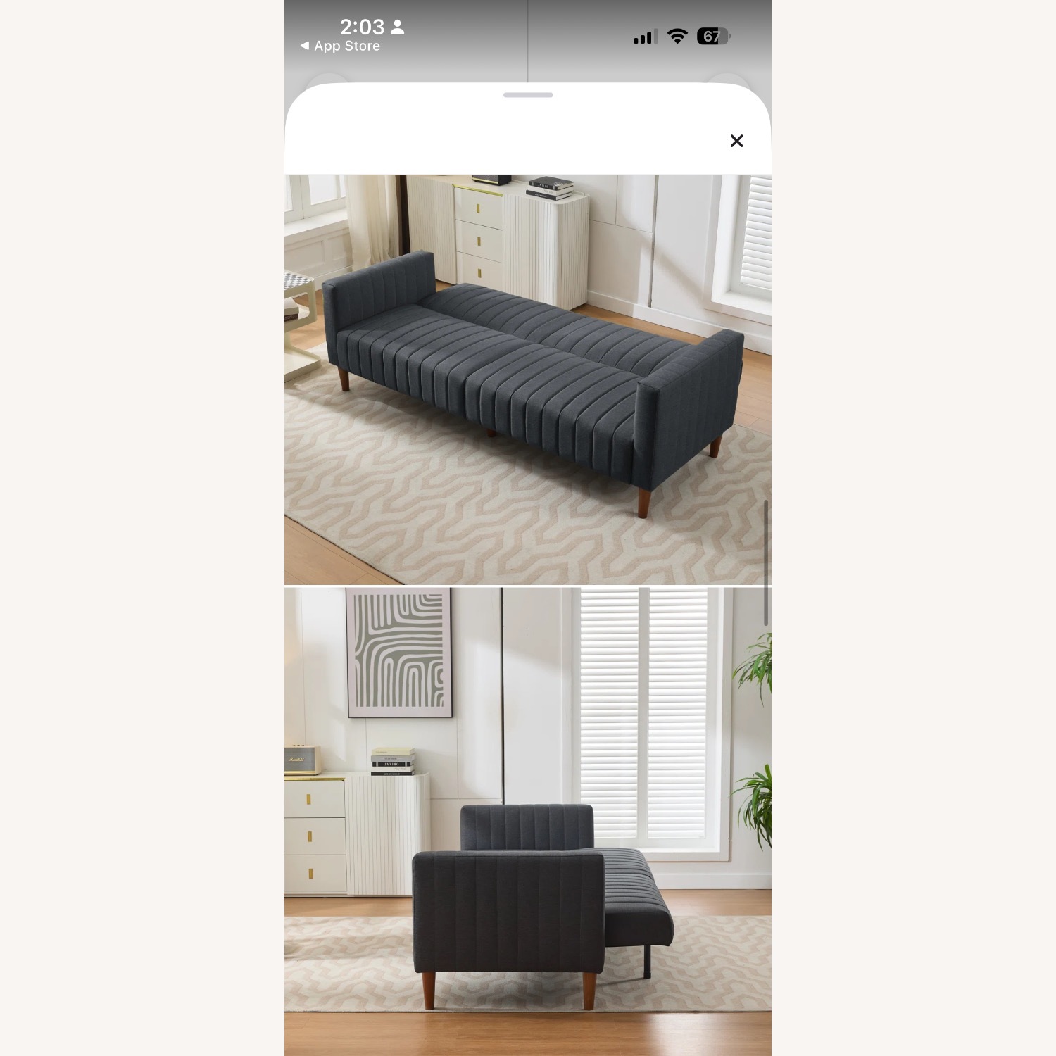 Wayfair Hansfried Dark Gray Futon - image-7