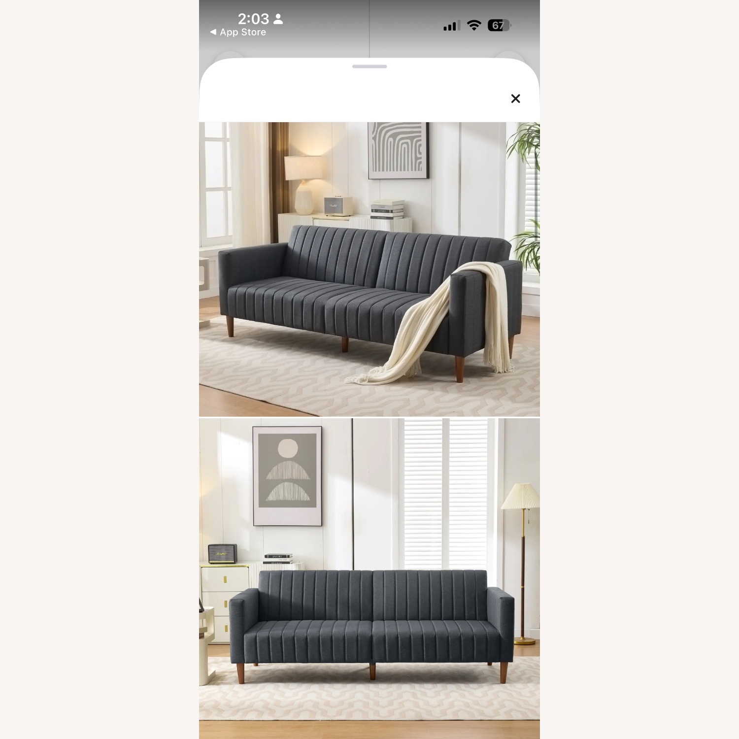 Wayfair Hansfried Dark Gray Futon - image-5
