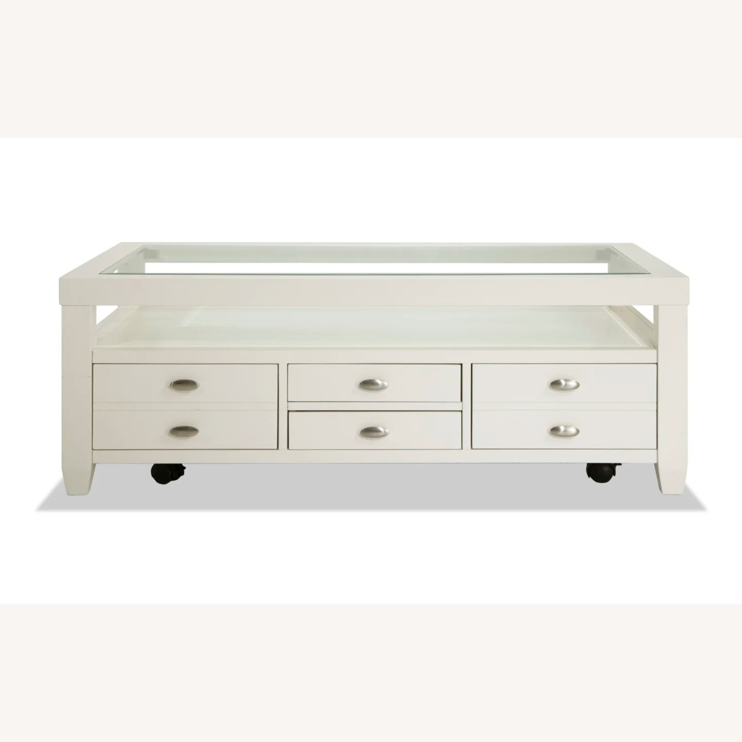 Bob's Discount Furniture Prestige White Storage Coffee Table - image-5
